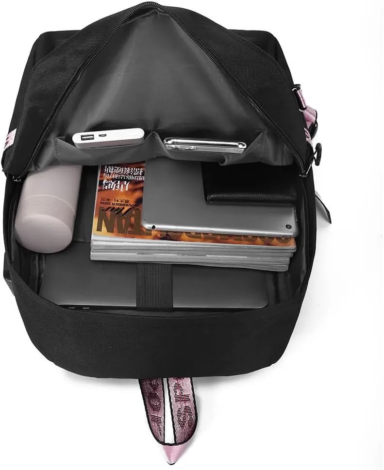 TWICE Backpack Daypack Sana Schoolbag Laptop School Bag with USB port and Headphone Jack 8