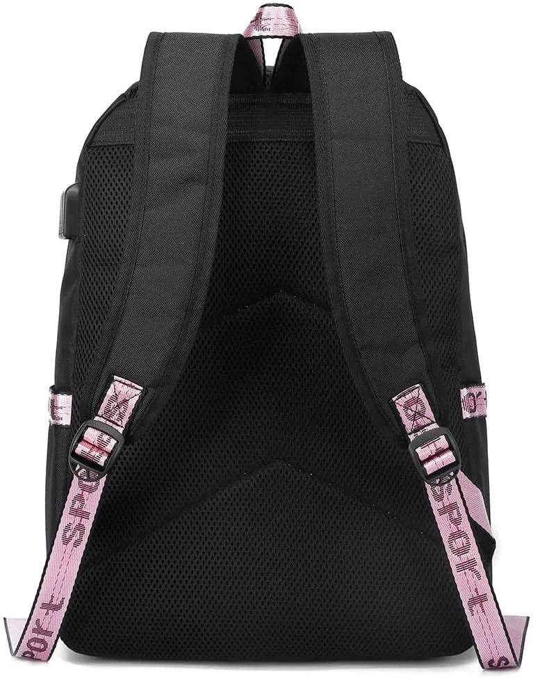 TWICE Backpack Daypack Sana Schoolbag Laptop School Bag with USB port and Headphone Jack 8