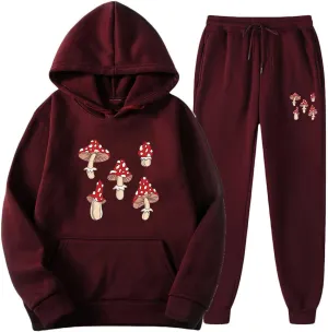 Unisex Crewneck Sweatsuit Set Men Women Oversized Jogger Sports Tracksuit Hoodies and Sweatpant 2 Piece Outfits
