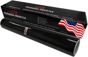 United Window Tint Universal Black 20% VLT 24" in x 100'Ft Standard Dyed 1Ply Film Black Color - Privacy Window Tint for Car, Home, Blocks UV/IR Rays, Reduce Heat & Glare - Adhesive Window Film