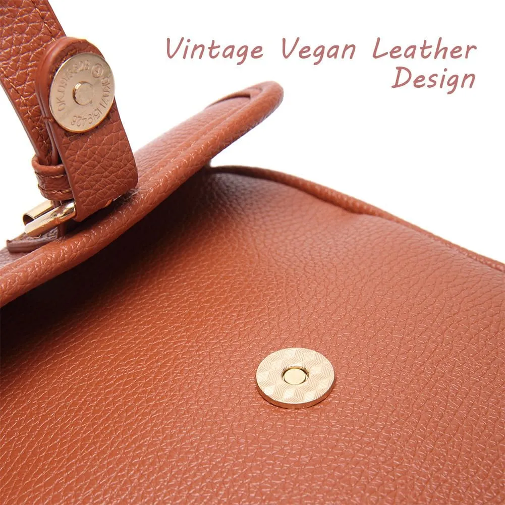 Urvashi Crossbody Leather Bag, Anti Theft Shoulder Bags Built In Wallet, Large Capacity with 10 Card Slots