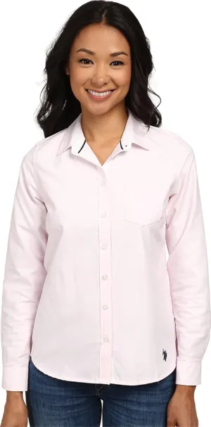 U.S. Polo Assn. Juniors' Long Sleeve Solid Oxford Woven Shirt