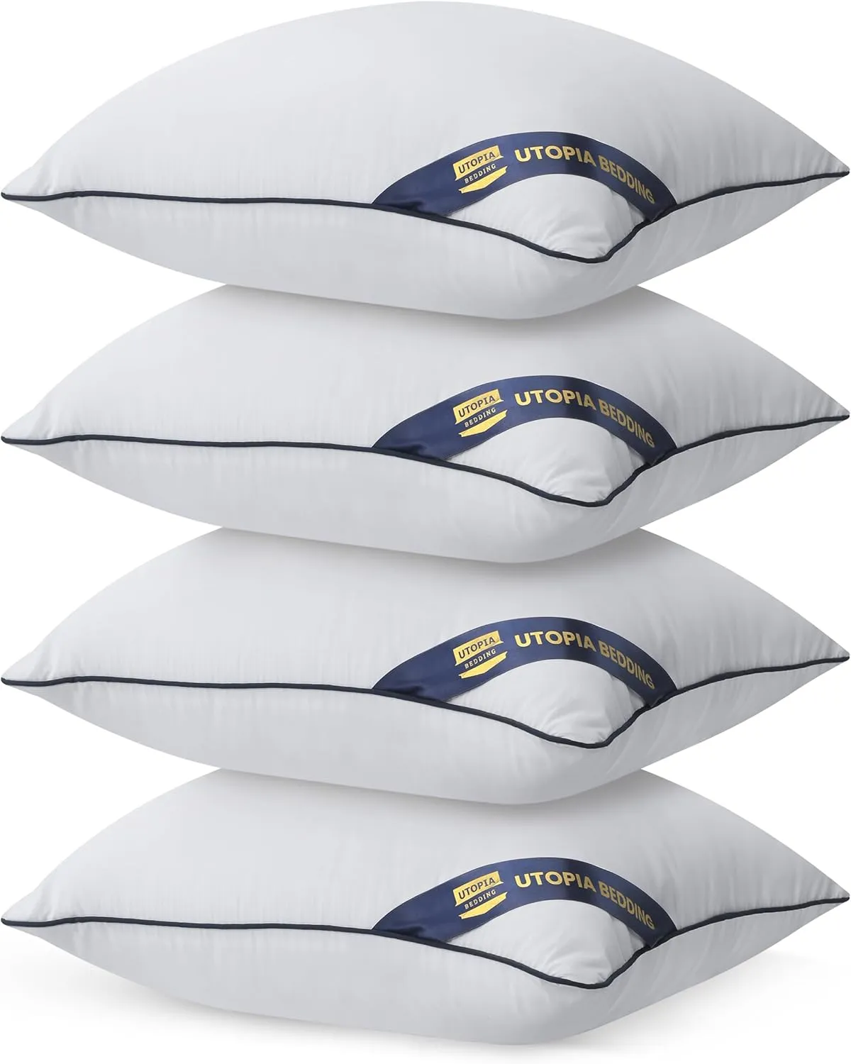 Utopia Bedding Throw Pillow Inserts (Pack of 4, White), 18 x 18 Inches Decorative Indoor Pillows for Sofa, Bed, Couch, Cushion Sham Stuffer