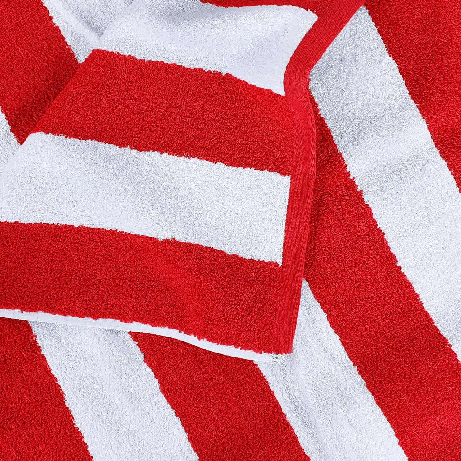 Utopia Towels Cabana Stripe Beach Towels - 30 x 60 Inches - RED Pack of 24
