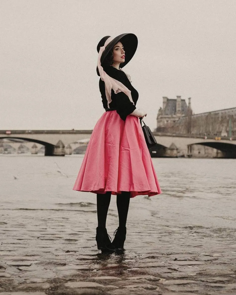 Utopiat MIU Oversized Straw Holiday Black Hat W/Silk Scarf Inspired by BAT's