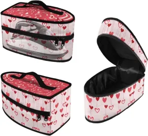 Valentines Day Love Note Steam Iron Storage Bag with Zipper Closure Reusable Foldable Steam Iron Storage Case Fits for Accessories Travel Irons