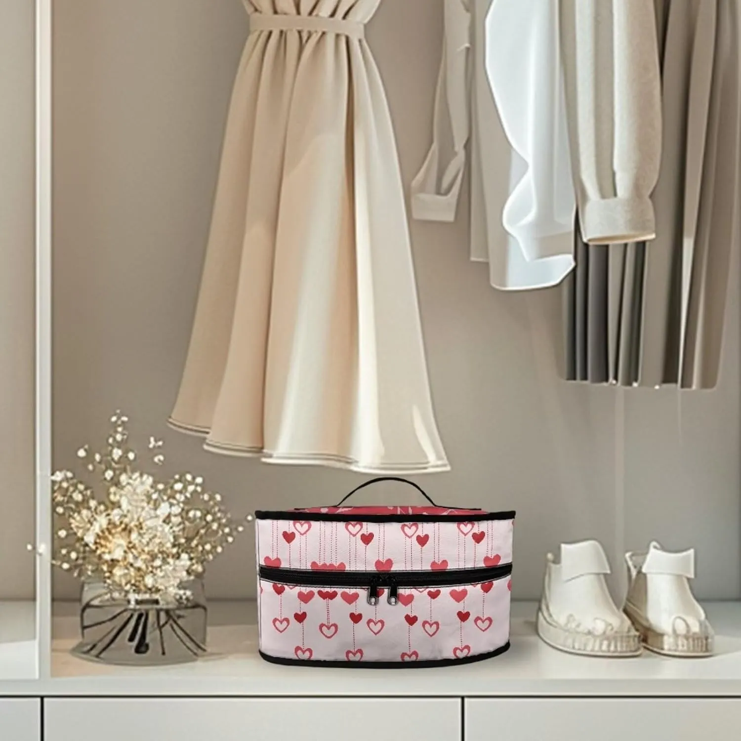 Valentines Day Love Note Steam Iron Storage Bag with Zipper Closure Reusable Foldable Steam Iron Storage Case Fits for Accessories Travel Irons