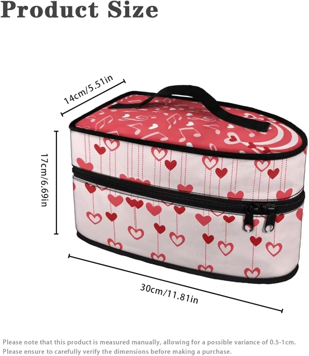 Valentines Day Love Note Steam Iron Storage Bag with Zipper Closure Reusable Foldable Steam Iron Storage Case Fits for Accessories Travel Irons