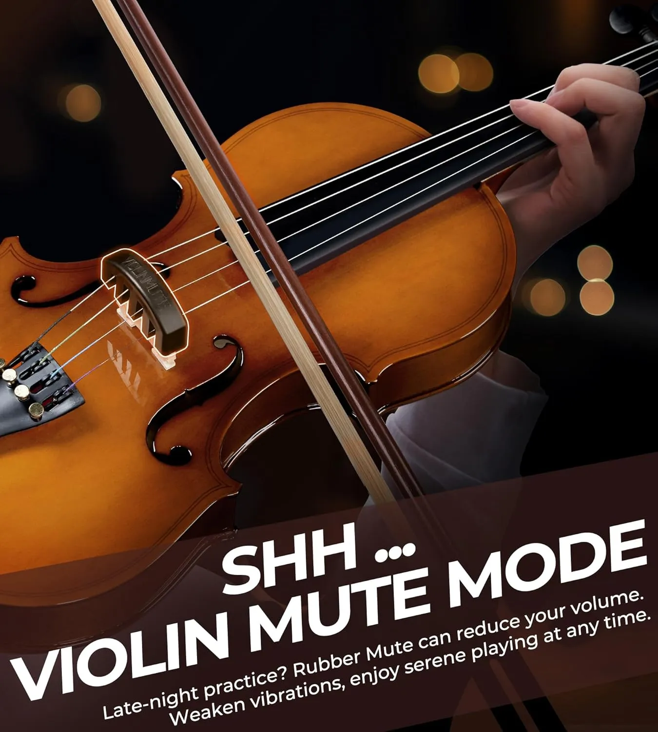 Vangoa Violin 1/2 Size Set Fiddle, Handcrafted Half Size Starter Acoustic Violins Kit with Solid Wood Side Board, Lightweight Hard Case for Beginners Learners, Children, Kids, Adults, Right Handed