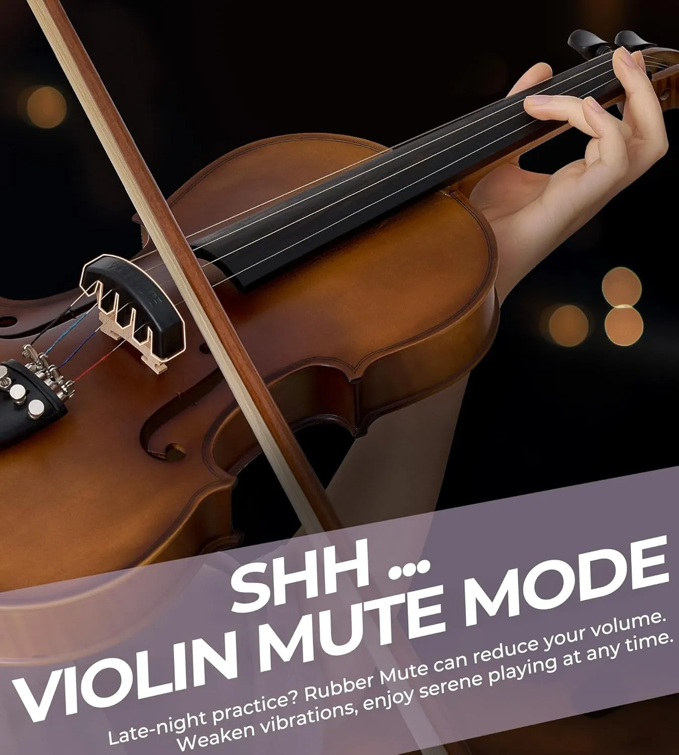 Vangoa Violin 4/4 Full Set Size, Fiddle Solid Spruce Wood Tiger Pattern for Professional Advanced Intermediate Beginners Adults Student Starter Acoustic Violins Kit Outfit Ebony Fittings, Hard Case