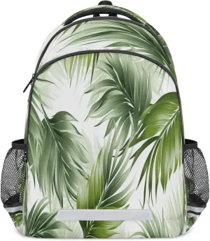 Vegetative Leaf Backpack Bags Backpacks With Chest Strap And Adjustable Shoulder Strap For Sports Travel Casual Daypack