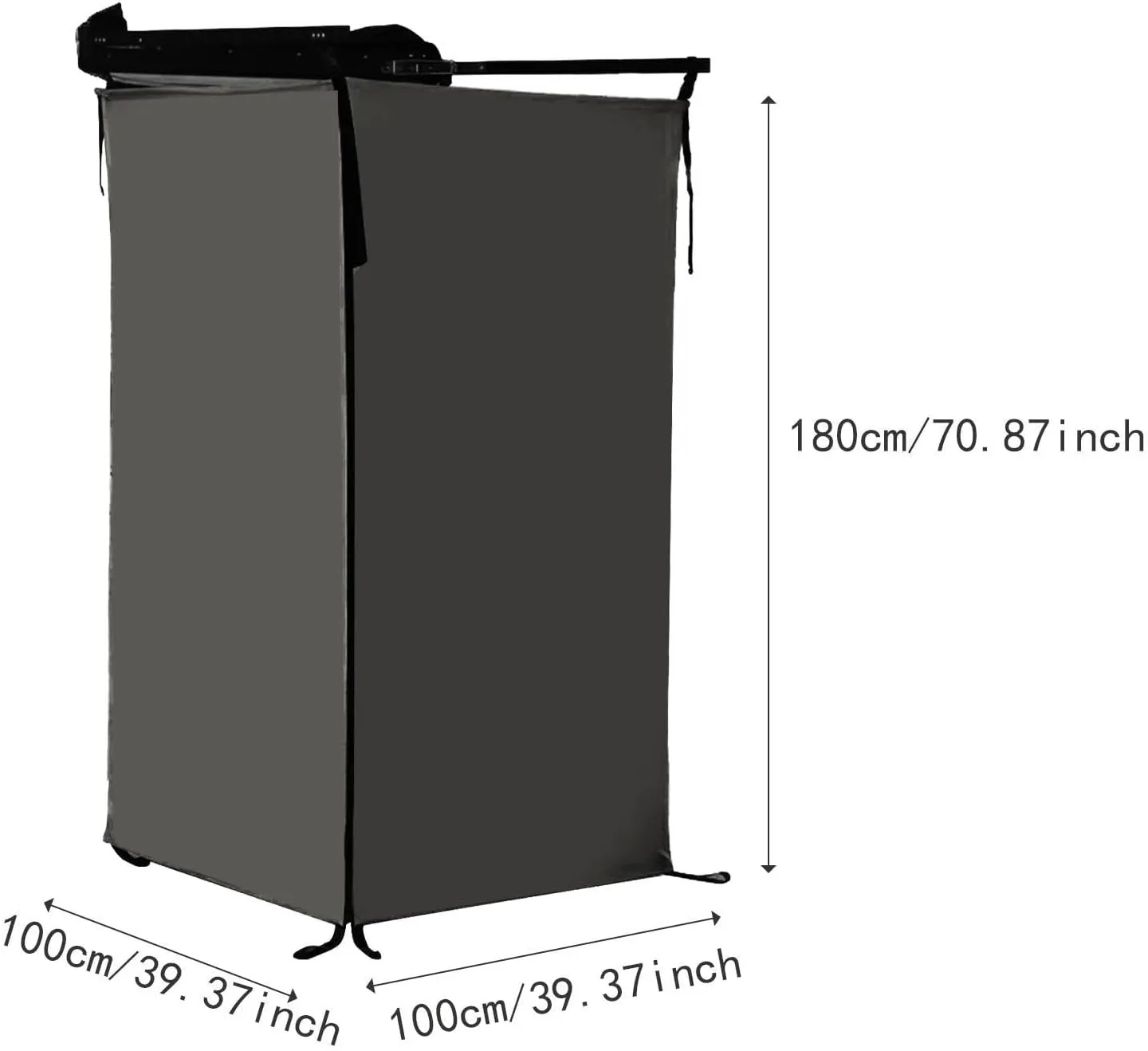 Vehicle Side Shower Tent,Shower Room Portable Camping Dressing Room Privacy Shelter for Trailer, Van, SUV, Truck, Automotive, Black
