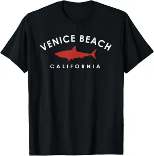 Venice Beach California Shark Vacation Souvenir Vintage Mens T-Shirt