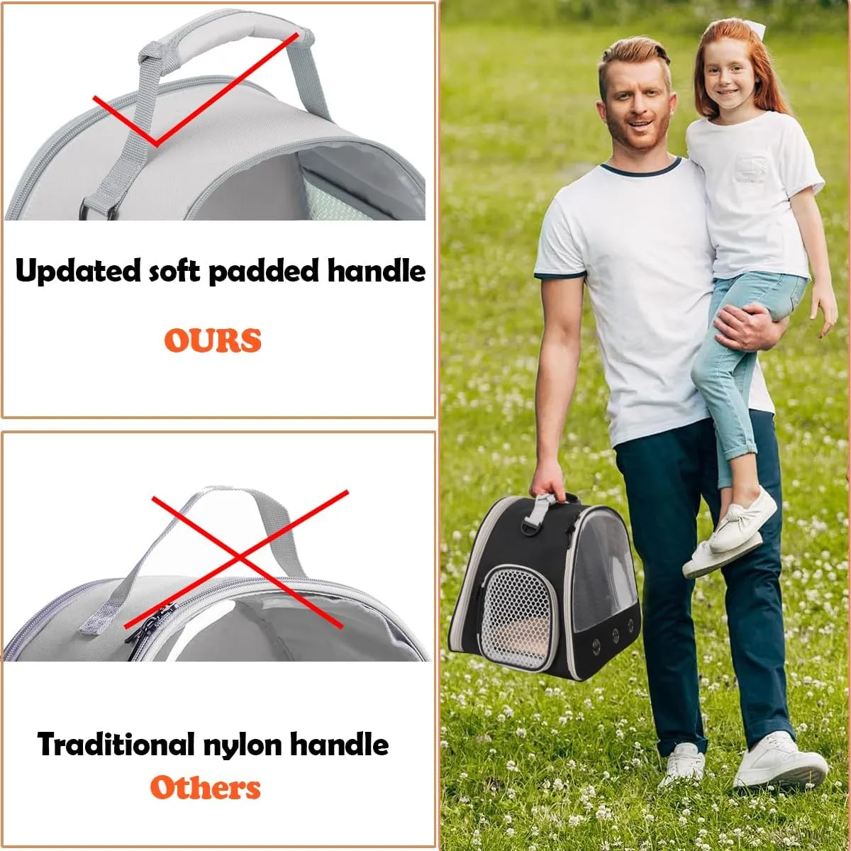 Ventilation Lizard Carrier for Bearded Dragon,Guinea Pig Carrier,Guinea Pig Carrier for 2,Reptile Travel Carrier for Lizards Sugar Glider Hedgehog Rat Parrot Birds,Airline Approved