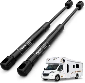 Vepagoo ST200M1-250 Gas Struts 20 Inch 250lb/1112N Shock Spring Lift Support for RV Bed Heavy Lid Truck Cover Camper Trailer Door Mattress Storage Boat Hatch,Set of 2