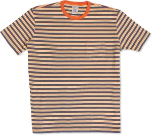 Vintage 60's Recycled Surf Stripe Pocket Tee | 100% Recycled Cotton Poly Blend |