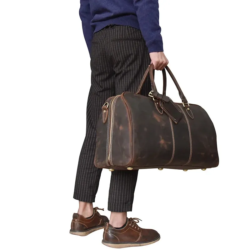 Vintage Luxe Leather Duffel