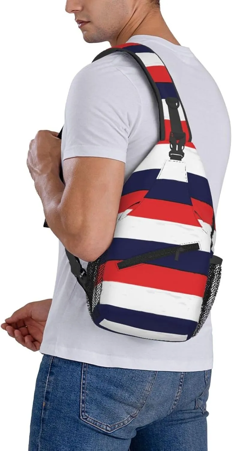 Vintage Netherlands Holland Flag Crossbody Bag Cross Chest Bag Adjustable Sling Backpack Sports Gym Shoulder Bags Travel Cycling Daypack Diagonally Casual Rucksack