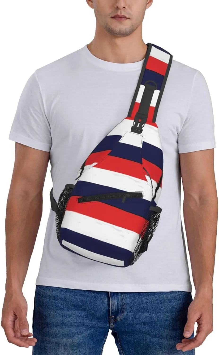 Vintage Netherlands Holland Flag Crossbody Bag Cross Chest Bag Adjustable Sling Backpack Sports Gym Shoulder Bags Travel Cycling Daypack Diagonally Casual Rucksack