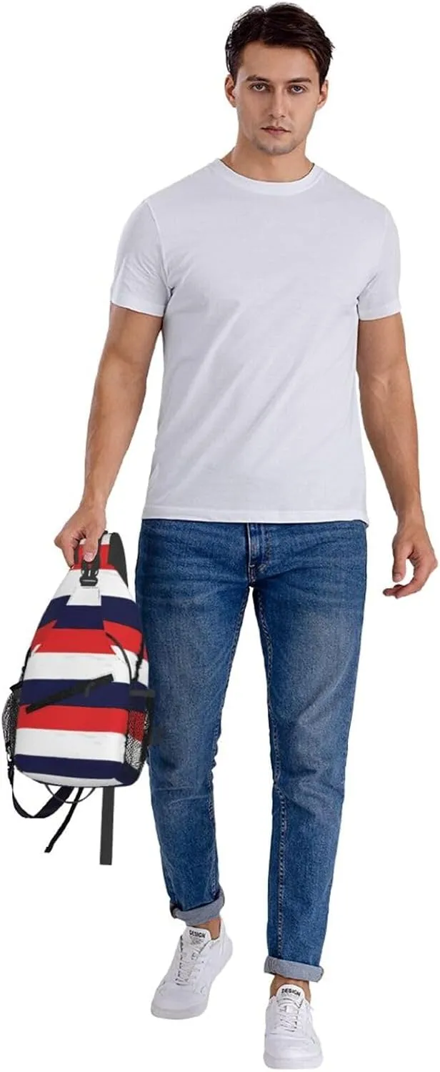 Vintage Netherlands Holland Flag Crossbody Bag Cross Chest Bag Adjustable Sling Backpack Sports Gym Shoulder Bags Travel Cycling Daypack Diagonally Casual Rucksack