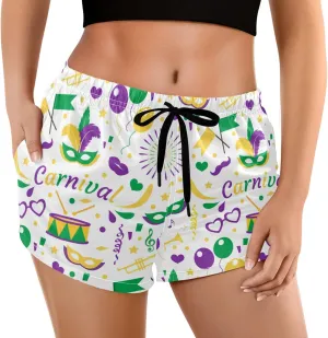 visesunny Women Summer Floral Beach Boardshorts with Pockets Swim Trunks Quick Dry Sports Summer Bottom