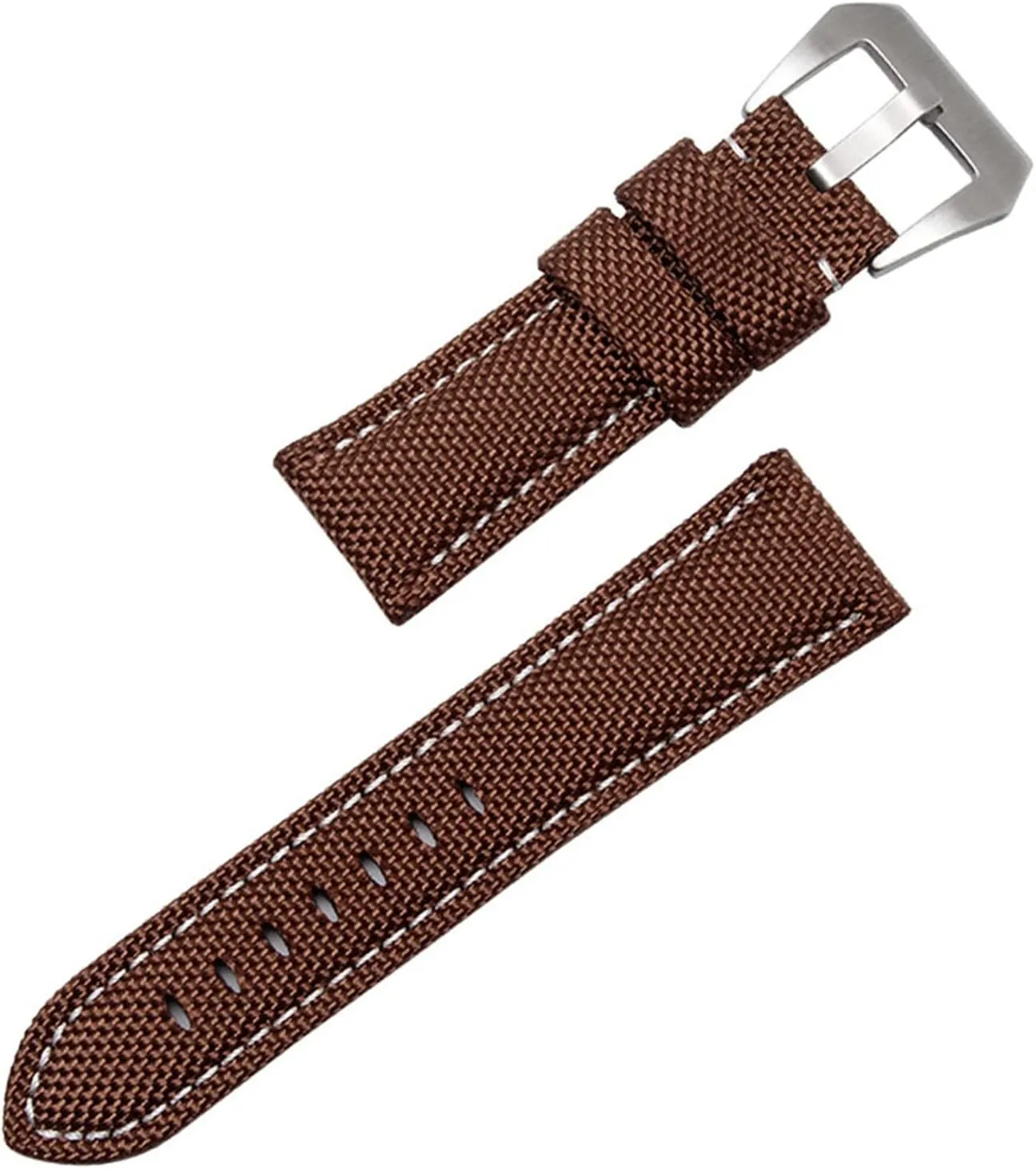 Watch Straps,Watch Wristband,20/22/24/26mm Men Sports Replacement Watchbands Nylon and Leather Splicing Design Wristband with Stainless Steel Pin Clasp