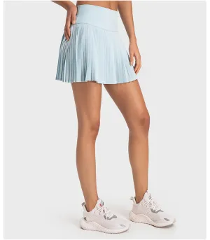 Water-Cooled Pleated Tennis Skort: Built-In Shorts, Quick-Dry & Comfy