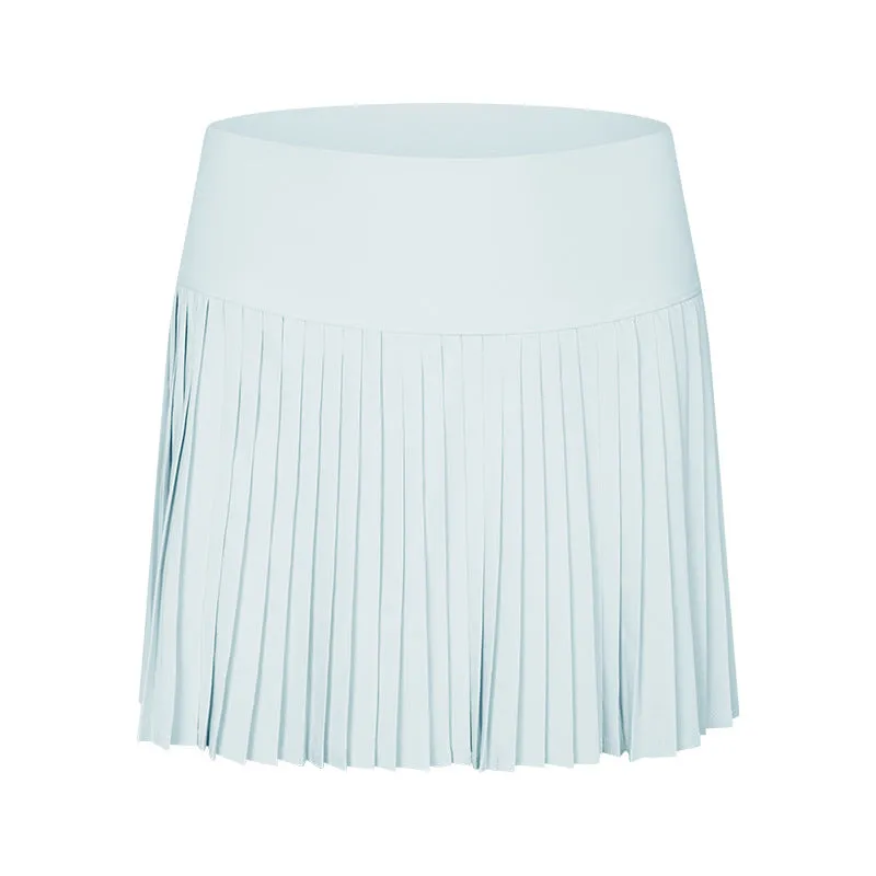 Water-Cooled Pleated Tennis Skort: Built-In Shorts, Quick-Dry & Comfy