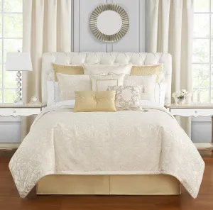 Waterford Valetta 6PC. King Comforter Set, Ivory