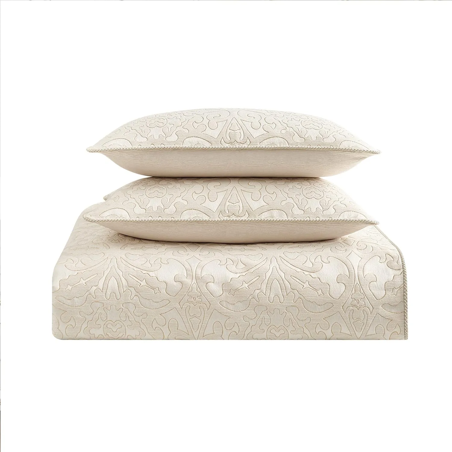 Waterford Valetta 6PC. King Comforter Set, Ivory