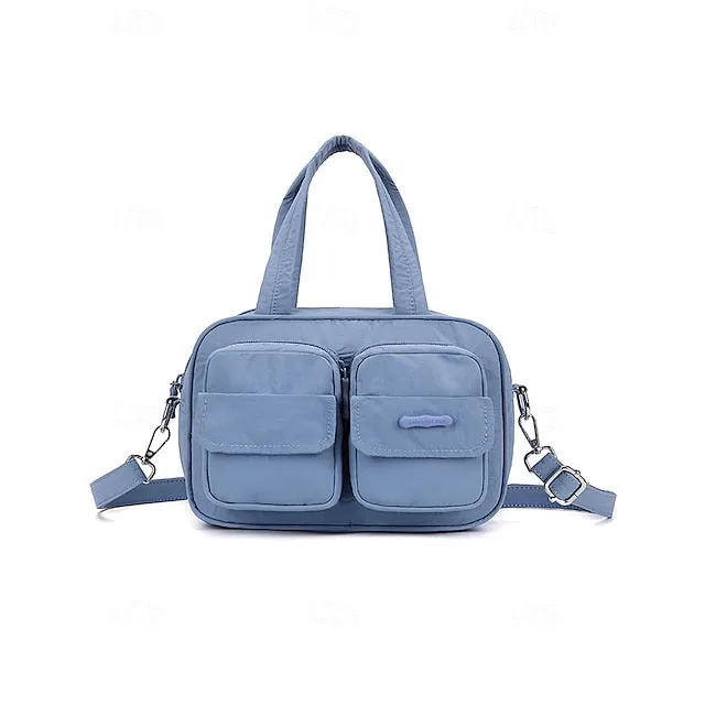 Waterproof and Lightweight Women's Multi-Pocket Crossbody Handbag with Adjustable Strap – Stylish and Functional Tote Bag in Various Colors, Ideal for Everyday Use Yellow Black White