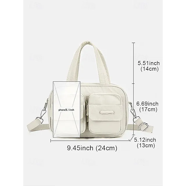 Waterproof and Lightweight Women's Multi-Pocket Crossbody Handbag with Adjustable Strap – Stylish and Functional Tote Bag in Various Colors, Ideal for Everyday Use Yellow Black White