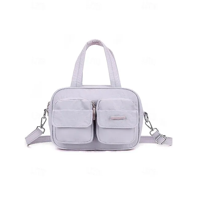 Waterproof and Lightweight Women's Multi-Pocket Crossbody Handbag with Adjustable Strap – Stylish and Functional Tote Bag in Various Colors, Ideal for Everyday Use Yellow Black White