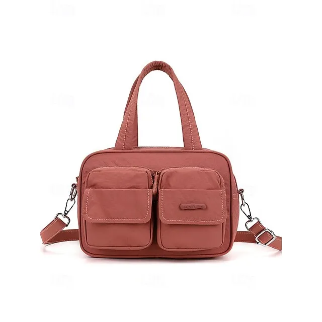 Waterproof and Lightweight Women's Multi-Pocket Crossbody Handbag with Adjustable Strap – Stylish and Functional Tote Bag in Various Colors, Ideal for Everyday Use Yellow Black White