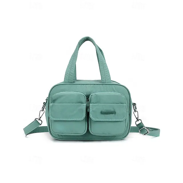 Waterproof and Lightweight Women's Multi-Pocket Crossbody Handbag with Adjustable Strap – Stylish and Functional Tote Bag in Various Colors, Ideal for Everyday Use Yellow Black White