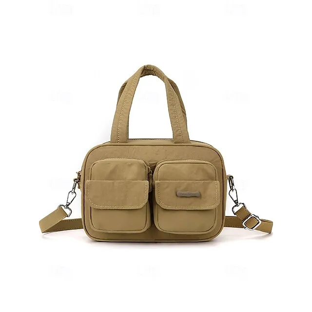 Waterproof and Lightweight Women's Multi-Pocket Crossbody Handbag with Adjustable Strap – Stylish and Functional Tote Bag in Various Colors, Ideal for Everyday Use Yellow Black White