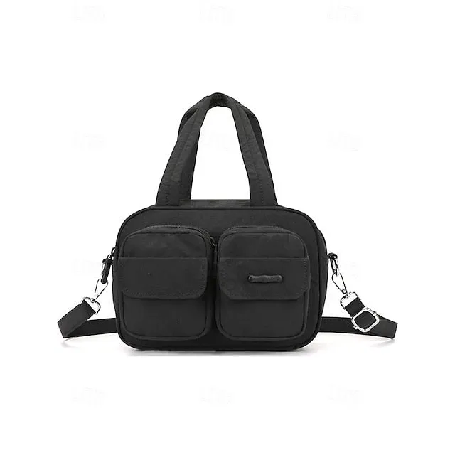 Waterproof and Lightweight Women's Multi-Pocket Crossbody Handbag with Adjustable Strap – Stylish and Functional Tote Bag in Various Colors, Ideal for Everyday Use Yellow Black White