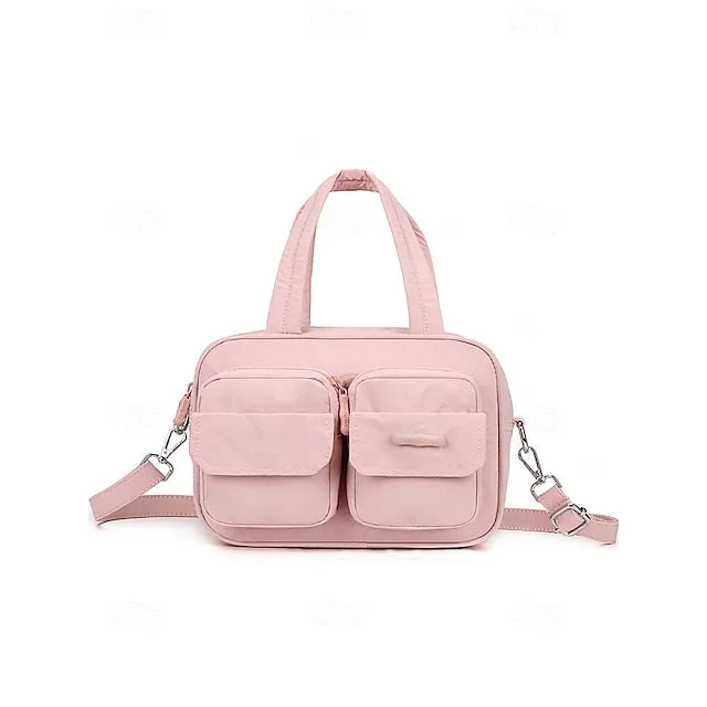 Waterproof and Lightweight Women's Multi-Pocket Crossbody Handbag with Adjustable Strap – Stylish and Functional Tote Bag in Various Colors, Ideal for Everyday Use Yellow Black White
