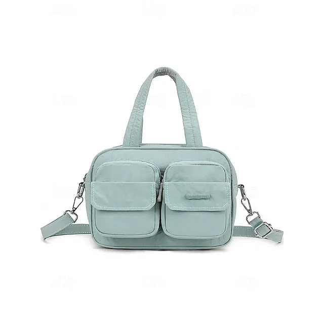 Waterproof and Lightweight Women's Multi-Pocket Crossbody Handbag with Adjustable Strap – Stylish and Functional Tote Bag in Various Colors, Ideal for Everyday Use Yellow Black White