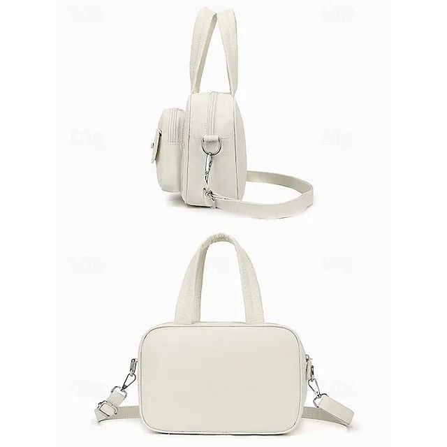 Waterproof and Lightweight Women's Multi-Pocket Crossbody Handbag with Adjustable Strap – Stylish and Functional Tote Bag in Various Colors, Ideal for Everyday Use Yellow Black White