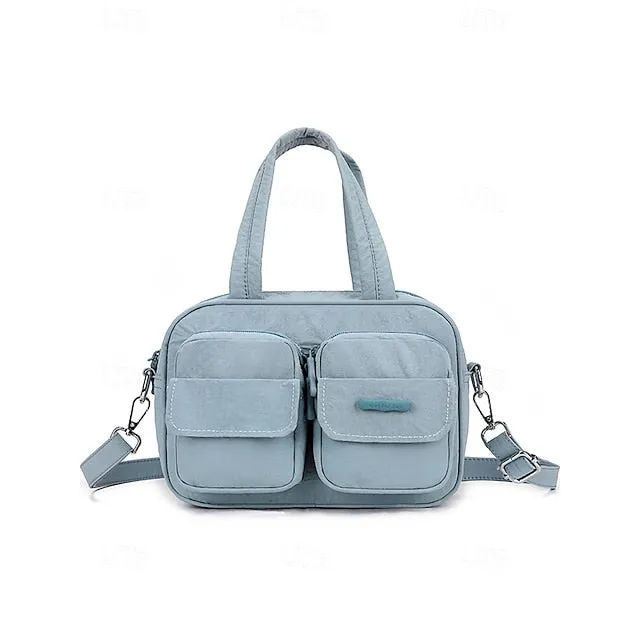 Waterproof and Lightweight Women's Multi-Pocket Crossbody Handbag with Adjustable Strap – Stylish and Functional Tote Bag in Various Colors, Ideal for Everyday Use Yellow Black White
