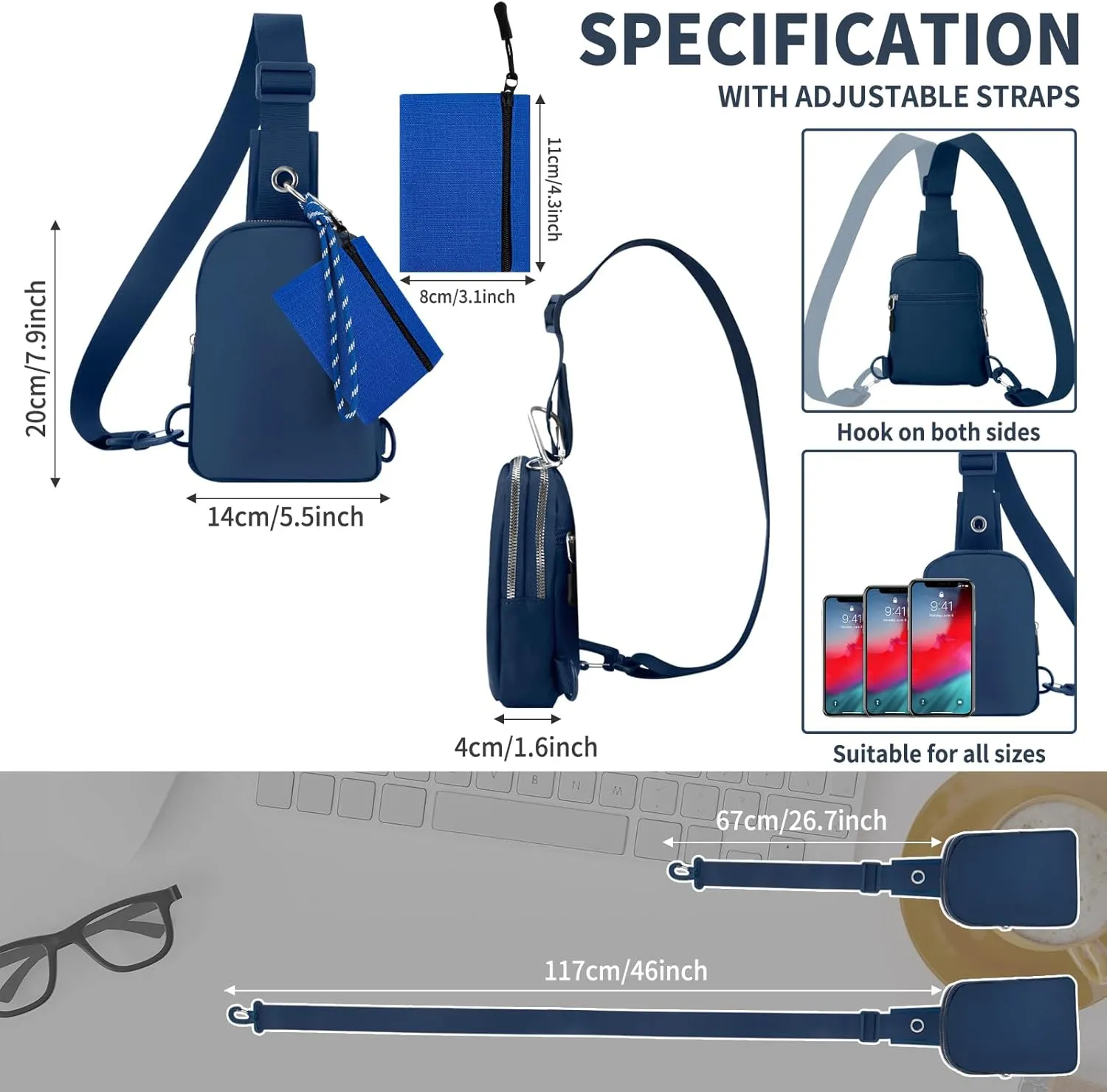 Waterproof Clear Bag for Stadium Events, Women's Crossbody Clear Sling Bag with Coin Wallet, Shoulder Bag for Daily Use