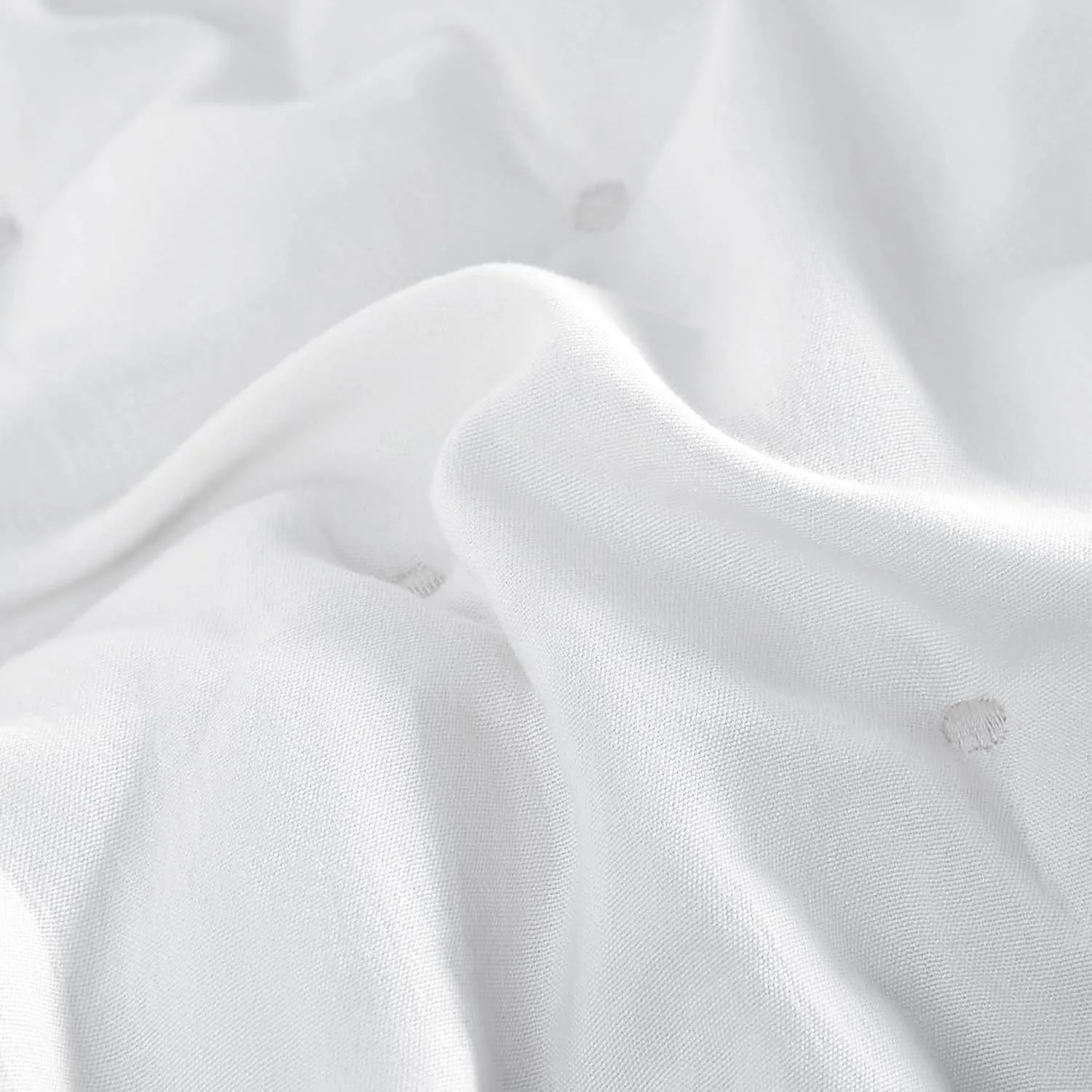 WDCOZY White Cloud Quilt King Size Bedding Set with Pillow Sham, Puffy Cozy Lightweight Bedspread Coverlet, Soft Cute Bed Cover for All Season - 3 Pieces, 104x90 inches