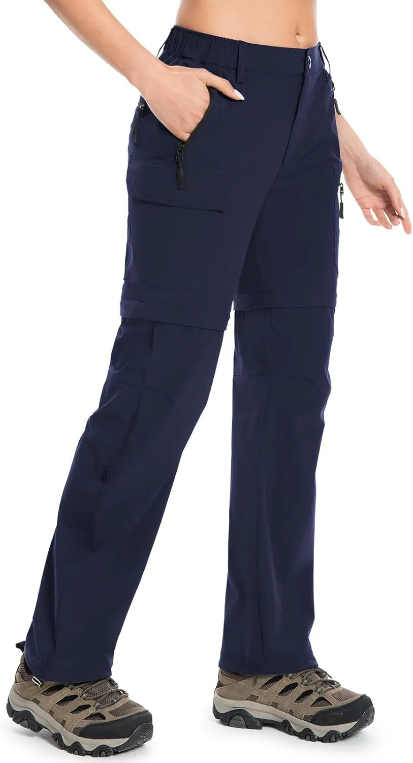 Wespornow Women's-Hiking-Pants Convertible-Zip-Off-Quick-Dry-Pants for Cargo, Camping, Travel, Outdoor, Fishing, Safari