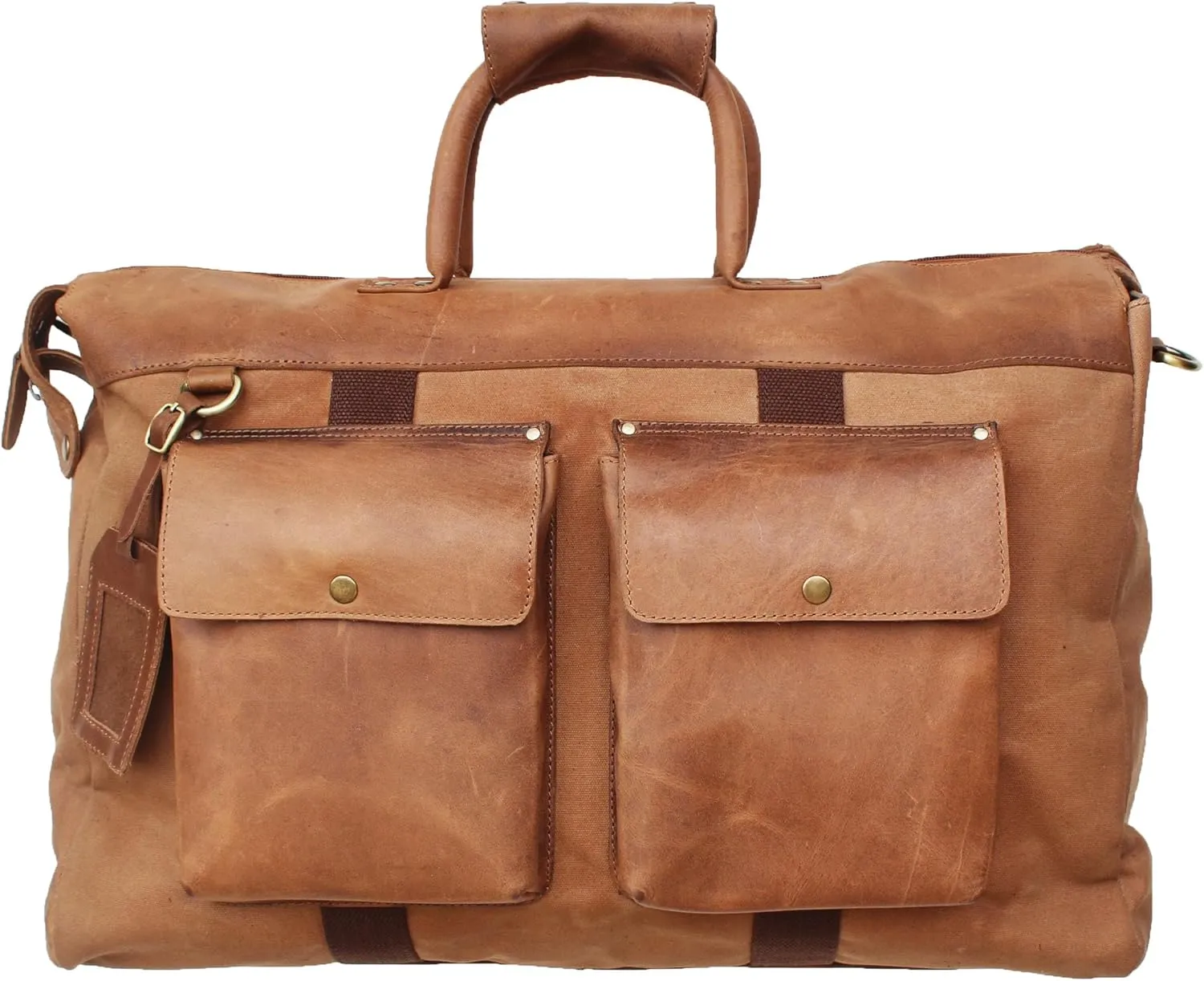 Western Canvas Leather Woven Carry-On Travel Weekender Duffle Gym Bag 18SKD Canvas