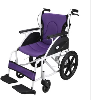 Wheelchairs Aluminum Lightweight Folding Portable Wheelchair Elderly and Disabled Trolleys, Small Wheeled Walking Manual Wheelchair