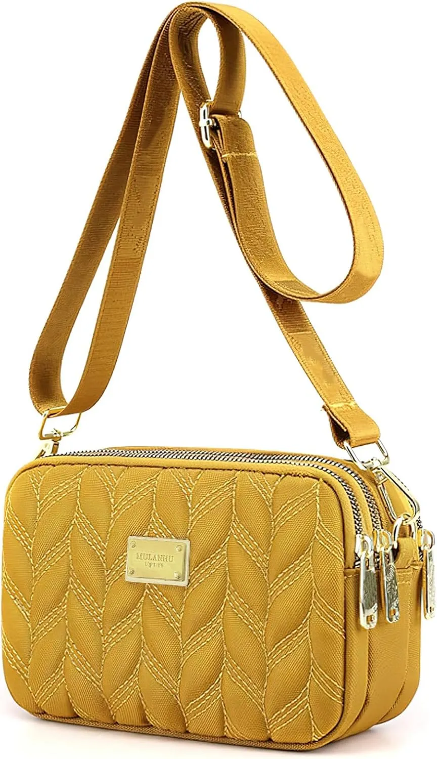 WITERY Small Crossboby Purse for Women - Waterproof Nylon Crossbody Phone Purse Shoulder Bag with Adjustable Strap