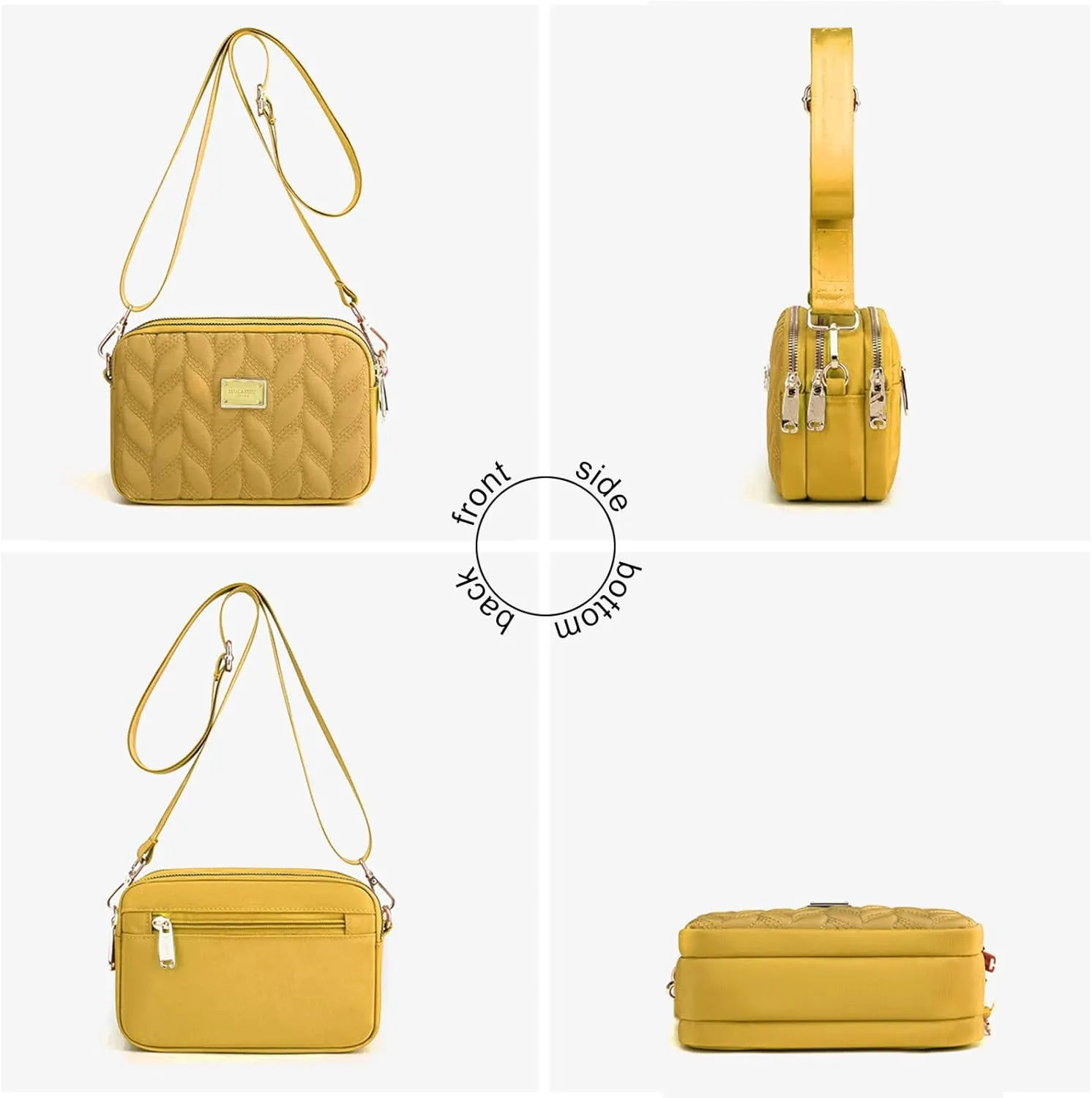 WITERY Small Crossboby Purse for Women - Waterproof Nylon Crossbody Phone Purse Shoulder Bag with Adjustable Strap