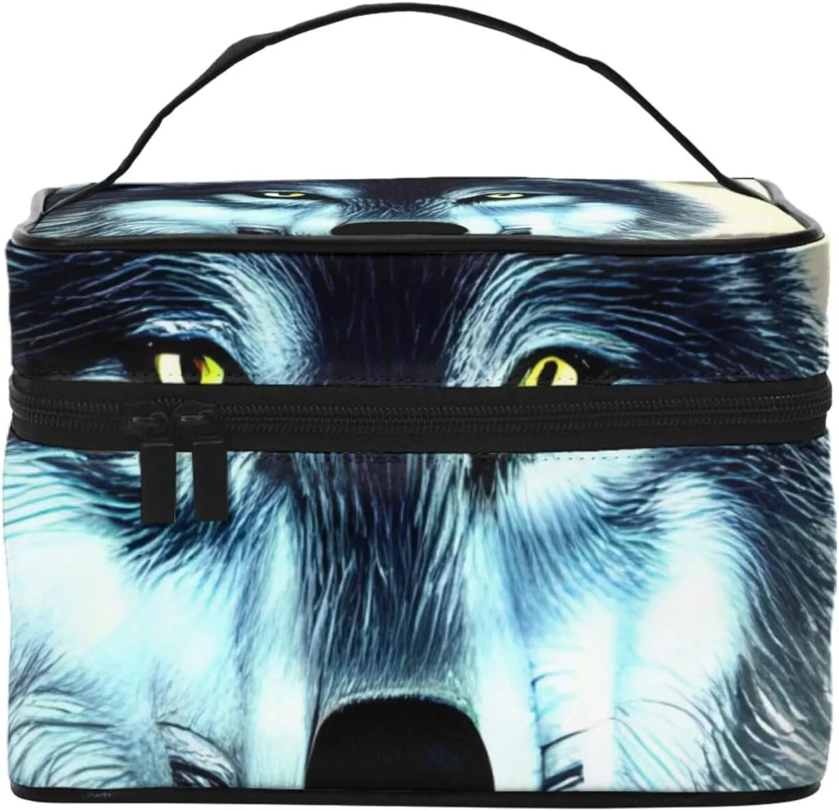 Wolf Under Moon Travel Cosmetic Bag Travel Toiletry Bag Cosmetic Bag For Men And Women, Suitable For Cosmetic Toiletries