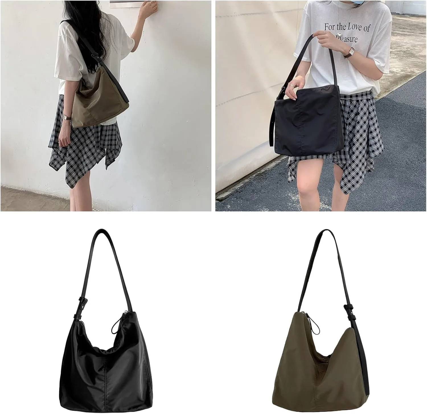 Women Bag Simple Crossbody Bag Student School Bag Korean Styles Shoulder Bag Casual Messengers Bag for Travel Daily Use
